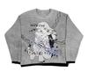 Suéter Jacquard de Gola Redonda Solto com Padrão Novo Outono e Inverno Europeu e Americano Y2K Tendência Casual Estilo Preguiçoso Transfronteiriço para Homens e Mulheres