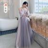 Vestidos Morados de Dama de Honor Estilo Dopamina, Vestidos Largos de Verano Elegantes y Delgados Estilo Hada para Grupos de Hermanas, Vestidos de Noche para la Temporada de Graduación