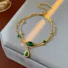 Pulseira de Corrente de Aço Inoxidável Vintage Moda Simples Versátil Pulseira Estilo Étnico Retro Joia de Nicho
