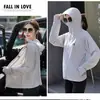 Ropa con Protección Solar para Mujer de Seda de Hielo Protección UV 2023 Nuevo Verano Ropa con Protección Solar Delgada Transpirable Chaqueta Corta con Capucha para Ciclismo