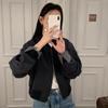 Chaqueta Corta Estilo Japonés Holgada Primavera y Otoño Nueva Traje de Béisbol Traje de Vuelo Ropa de Trabajo Abrigo Mujer