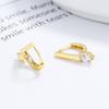 925 prata esterlina em forma de brincos de zircão feminino 2022 novo estilo simples ins all-match maré brinco leve luxo elegante elegante joias de orelha elegante