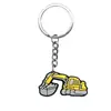 Serie Creativa de Vehículos de Ingeniería Personalizados Llavero de PVC Excavadora de Dibujos Animados Llavero Colgante para Bolsa Lindo Listo para la Venta