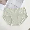 Calcinhas Femininas Leves, Respiráveis e Suaves como Seda com Propriedades Antibacterianas 7A, Gancho Estendido, Sensação Gelada de Seda de Gelo, Cor Sólida, Cuecas Simples de Qualidade