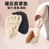 Media plantilla antideslizante mágica para mujer para tacones altos, autoadhesiva, almohadilla ultra suave para el pie, antideslizante frontal, calcetín para alivio del dolor en el antepié