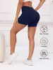 Pantalones Cortos de Yoga para Mujer Transfronterizos Alta Elasticidad Ajustados Fitness Entrenamiento Running Ciclismo Bolsillo Deportivo Pantalones de Tres Partes WA141