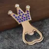 Novo Abridor de Garrafa de Liga Metálica em Formato de Coroa, Criativo Novo Abridor de Garrafa de Cerveja com Strass Colorido, Pequeno Presente para Comércio Transfronteiriço