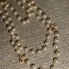 Collar de perlas con cuentas de Saturno multicapa vintage francés, cadena para la clavícula moderna y sofisticada, collar versátil exquisito de nicho