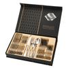Productos exclusivos de Amazon juego de cubertería de acero inoxidable de 24 piezas 1010 cuatro piezas principales cuchillo, tenedor y cuchara juego de caja de regalo transfronteriza