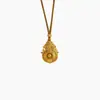 Collar con Colgante de Calabaza Horno Alquímico de Plata S925 Nuevo Estilo Palacio Chino Colgante de Calabaza Giratorio Cadena de Cuerda Trenzada Cadena para Suéter