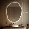 Amazon Comercio Exterior Transfronterizo Papa Forma Irregular Espejo Inteligente Espejo de Maquillaje LED Tocador de Dormitorio Espejo de Baño Montado en Pared con Luz