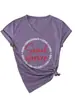 Camiseta de Manga Corta Extra Grande para Mujer Talla Plus 100 kg con Estampado de Letras, Cuello en V Estilo Coreano, Top de Moda y Versátil para Verano