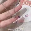 Collar Kt Cat con Diamantes Rosas para Mujer, Lujo Ligero, Dulce y Lindo, Nicho, Versátil, Gama Alta, Estilo Ins, Nuevo Modelo 2026, Cadena para Clavícula