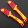 Electricista Pelacables Mango de Madera Cuchillo de Electricista Hoja Recta Hoja Curva Herramienta Profesional de Electricista Navaja Plegable Herramienta Pelacables