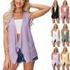 2024 Verano nuevo ropa de mujer transfronteriza europea y americana Amazon Chaqueta cárdigan casual de color sólido con agujeros