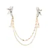 Nuevas Pinzas para Pezones de Metal con Cadena de Empalme Rayo, Accesorio de Flirteo Alternativo Sexy Unisex Joyería de Cadena para el Pecho