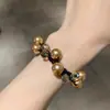 Nueva Pulsera de Perlas Cuerda para el Cabello Elegante para Mujer Todo-partido Cuerda para la Cabeza Bola de Payon de Grado Superior Banda de Goma Accesorios para el Cabello para Mujeres
