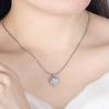 Nuevo Estilo Elegante Combinable Coreano Diamante Blanco Moissanita Colgante en Forma de Corazón Collar de Clavícula de Moda para Mujer