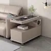 Nova mesa de centro móvel para espaços pequenos, armário lateral para sala de estar, armário de sofá, armário lateral inteligente de luxo leve, mesa lateral minimalista moderna