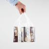 Bolsa de plástico transparente blanca para alimentos, bolsa desechable portátil tipo chaleco, bolsa tipo chaleco, bolsa para llevar, bolsa práctica.
