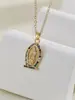 Collar para Mujer Cruz de Oriente Medio Transfronterizo Nuevo Estilo Producto de Origen Cobre Microincrustado Circonita Color Moda Joyería Lujo Ligero (Zircón de Color Aleatorio)