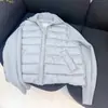 Nueva chaqueta de algodón de punto estilo coreano para otoño e invierno, con cuello alto y patchwork, abrigo base cálido y ligero para mujer