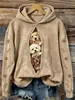 Sudadera con capucha Otoño Invierno 2026 Creativa Divertida Linda Mascota Estilo Urbano para Mujer Holgada con Bolsillo Otoño Nueva Llegada