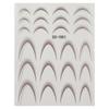 Nuevas pegatinas de nail art transfronterizas ins degradado francés línea de sonrisa DIY pegatinas de nail art color dopamina