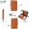 Nuevo Porta Pasaporte RFID Transfronterizo Almacenamiento de Boletos Bolsa para Documentos Billetera Larga con Cremallera Bolsa de Viaje Multifuncional para Pasaporte