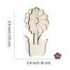 Adornos de Madera de Tulipán de Primavera Sin Terminar Hechos a Mano DIY Pintura Infantil Productos de Madera Florales Pintables