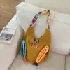 Bolso de Punto Transfronterizo para Mujer, Nuevo 2026 Primavera/Verano Versátil Estilo Perezoso Bolso de Hombro, Bolso Tote de Gran Capacidad