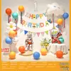 Conjunto de Balões de Aniversário Infantil para Crianças de 1 a 5 Anos, Suprimentos de Decoração para Cena de Festa, Conjunto Completo para Meninos e Meninas