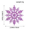 Decorações de Natal Personalizadas Flocos de Neve 10cm, Flocos de Neve com Pó Plástico, Flocos de Neve Recortados para Decoração de Árvore de Natal