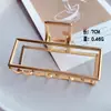 Pinza de Metal Grande de Alta Gama, Simple Elegante, Pasador de Moño Estéreo, Pasador en la Parte Posterior de la Cabeza, Pinza de Tiburón