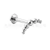 Jiangtai F136 Aleación de Titanio Joyería Cabeza Corazón Cruz Media Luna Bola Cruz Joyería para Piercing de Titanio G23 Pendientes