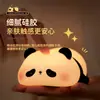 Luz de Noturna Recarregável Popular de Panda, Lâmpada Sensível ao Toque, Luz Suave, Lâmpada de Cabeceira para Quarto Protetora dos Olhos, LED de Ambiente Colorido com Temporizador