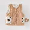 Chaleco de bebé otoño e invierno acolchado engrosado para hombre y mujer chaleco cálido para bebé chaleco súper lindo para recién nacido