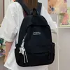 Mochila de Ombro Duplo Cor Sólida Feminina 2026 Nova Versátil para Campus Alta Aparência Leve Mochila para Alunos do Ensino Fundamental II e Médio Mochila Simples