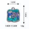 Pulseira Colar Pingente Acessório DIY Materiais Cinco Cores White K Gota de Óleo Lótus Pérola Liga Metálica Pingente Único