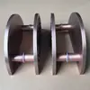 Manija de puerta de vidrio antigua china simple Xiangyun semicircular bronce tallado hueco manija de puerta de madera fabricantes de origen