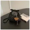 Bolsa de mão de design nicho para comércio exterior com bolinhas para mulheres, nova bolsa estilo bolinho estilosa e fofa, bolsa de ombro transversal retrô, moderna
