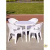 Mesa e Cadeira de Barraca de Comida Plástica para Exterior Churrasco Cerveja Praia Comercial Reforçada Casca Espessa Cadeira com Encosto de Diamante Combinação