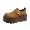 Sapatos Birkenstock de Solado Grosso Aumentadores de Altura Totalmente Cobertos para Mulheres 2026 Outono Nova Chegada Slip-on Preguiçosos Mocassins Casuais Birkenstock Sapatos Individuais