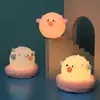 Luz de Noche de Hipopótamo Creativo Transfronteriza de Silicona, Luz Táctil, Decoración de Dormitorio, Protección Ocular, Alimentación de Bebé, Luz de Noche Compañera de Sueño