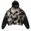 Moletom com Capuz Solto Estilo Americano Retrô Fashionável Distintivo Estampado com Letras de Rua para Homens e Mulheres Casual Versátil Suéter Esportivo