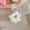 Pinza de Flor Artificial, Accesorio para el Cabello Atmosférico para Tomar Fotos, Hermosa Pinza para el Cabello, Tocado Estilo Vacaciones en la Playa, Pinza de Tiburón para Cabello Semiatado, Súper Hada