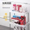 Prateleira de Armazenamento para Carrinho de Compras Piso Multi-camadas Banheiro Espaço no Banheiro Sala de Estar Cozinha Prateleira de Armazenamento em Camadas Carrinho de Armazenamento