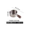 Taza medidora de acero inoxidable 304 mango de madera cuchara medidora nogal con boca guía de flujo cuchara medidora oro rosa herramienta de cocina para hornear