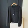Casaco de lã quente estilo francês minimalista de alta qualidade em Tencel, caxemira e lã, costurado à mão em ambos os lados, jaqueta curta para mulheres no outono e inverno