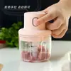 Moedor de Alho Elétrico Transfronteiriço, Moedor de Carne Multifuncional Doméstico, Liquidificador Portátil Sem Fio, Processador de Alimentos para Bebê, Portátil